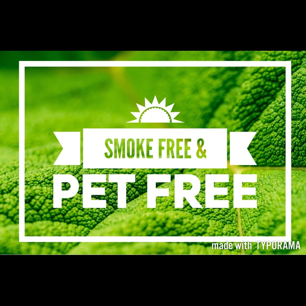 Smoke free & pet free